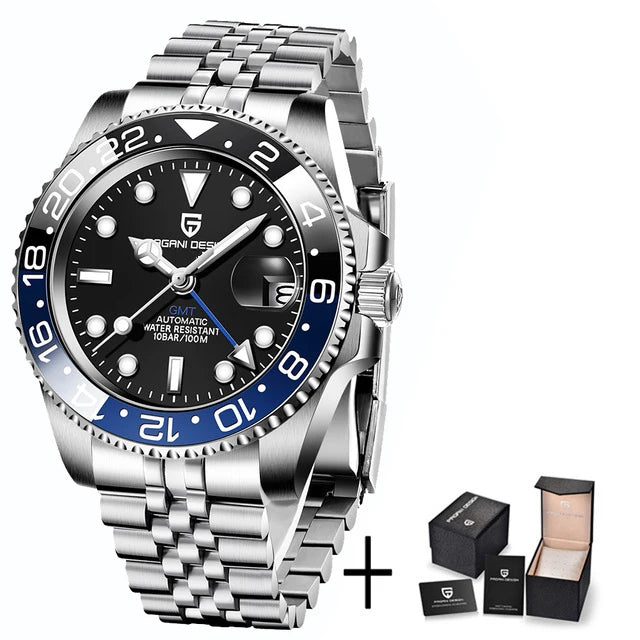 Sapphire Glass 40MM Ceramic GMT Mechanical Watches 100M Waterproof Classic Luxury Men Automatic Watch Reloj Hombre