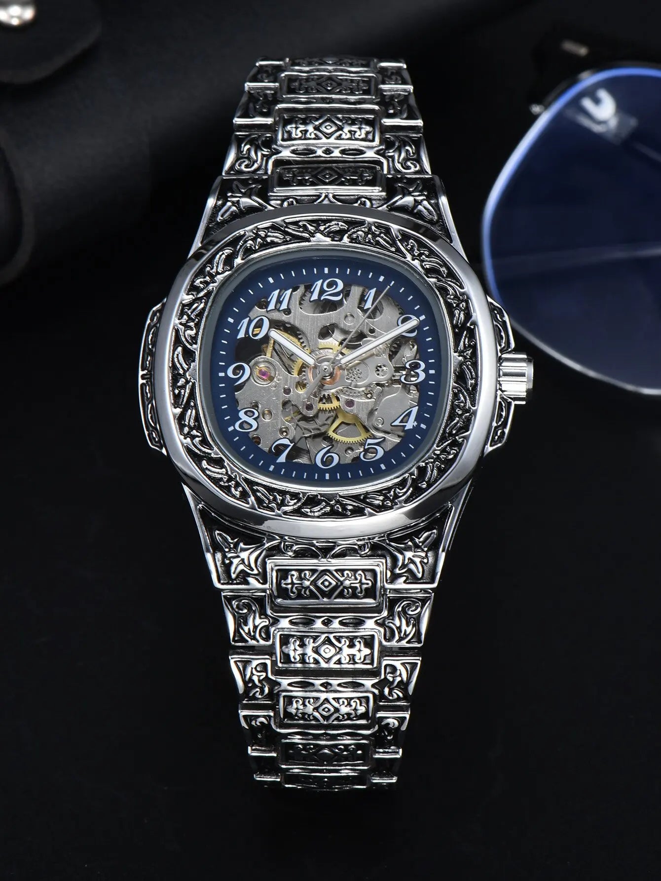 Automatic Mechanical Watch Alloy Steel Vintage Retro Luxury Waterproof Skeleton Ffordable 40Mm Wholesale Watch for Men