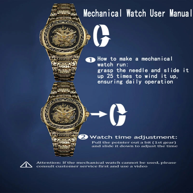Automatic Mechanical Watch Alloy Steel Vintage Retro Luxury Waterproof Skeleton Ffordable 40Mm Wholesale Watch for Men