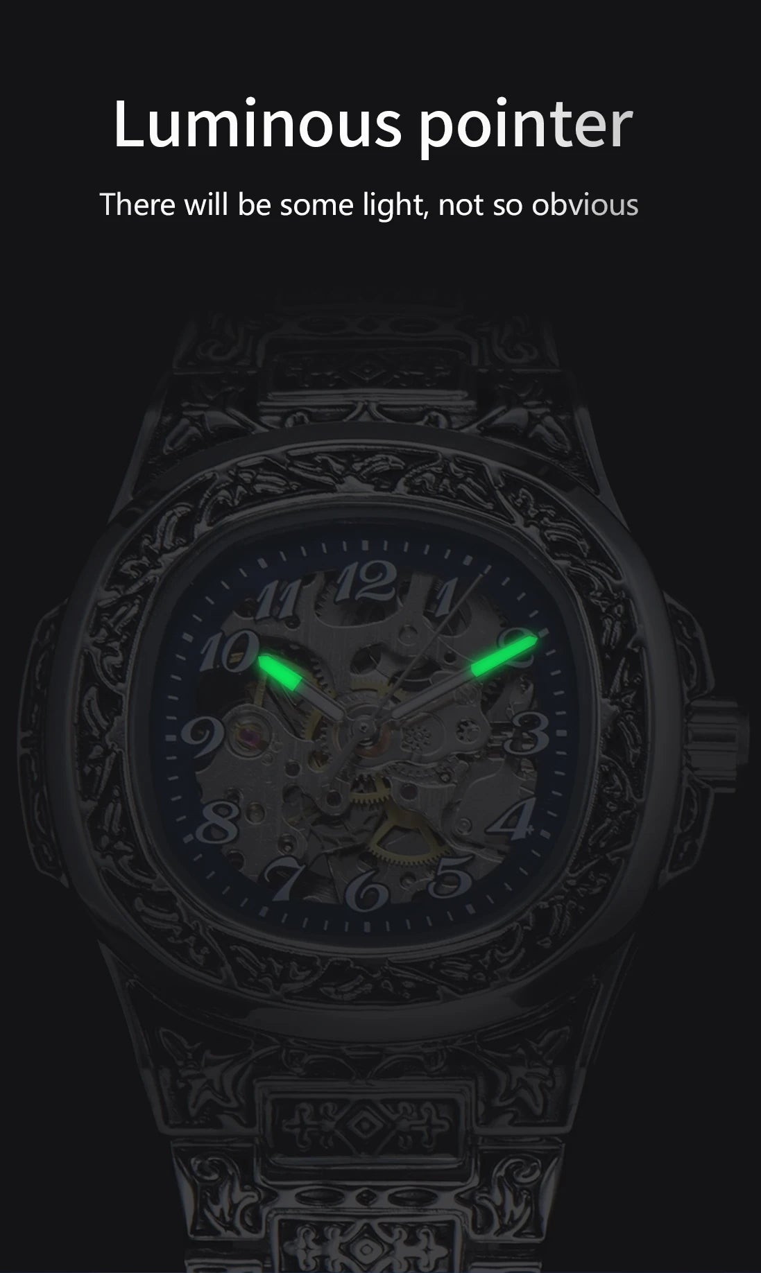 Automatic Mechanical Watch Alloy Steel Vintage Retro Luxury Waterproof Skeleton Ffordable 40Mm Wholesale Watch for Men