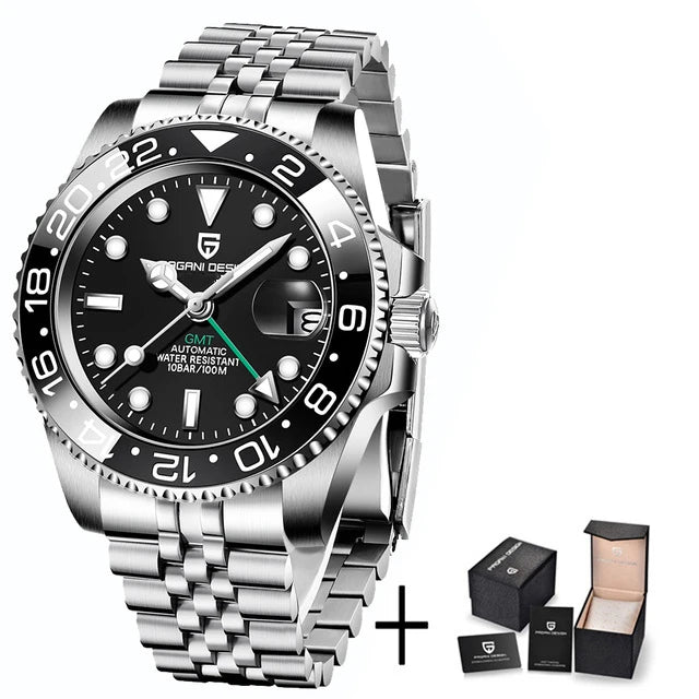 Sapphire Glass 40MM Ceramic GMT Mechanical Watches 100M Waterproof Classic Luxury Men Automatic Watch Reloj Hombre
