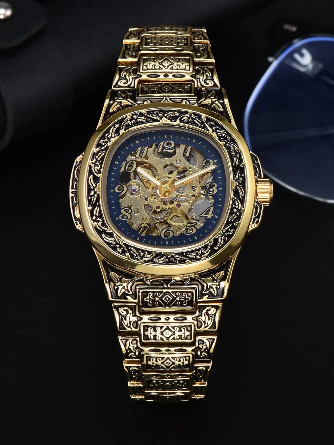 Automatic Mechanical Watch Alloy Steel Vintage Retro Luxury Waterproof Skeleton Ffordable 40Mm Wholesale Watch for Men