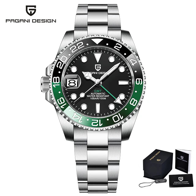 Sapphire Glass 40MM Ceramic GMT Mechanical Watches 100M Waterproof Classic Luxury Men Automatic Watch Reloj Hombre