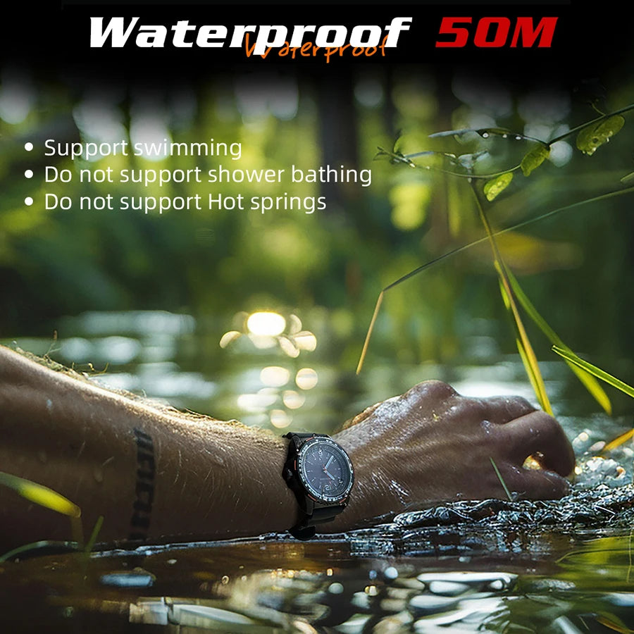 PHOTON Men Digital Military Watch Waterproof 50M Men'S Sport Wristwatches Solar Power Luminous Enviormentally Clock