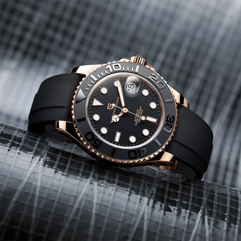 Top Brand Sports Men Mechanical Wristwatch Sapphire Luxury Automatic Watch Men'S Stainless Steel Waterproof Clock