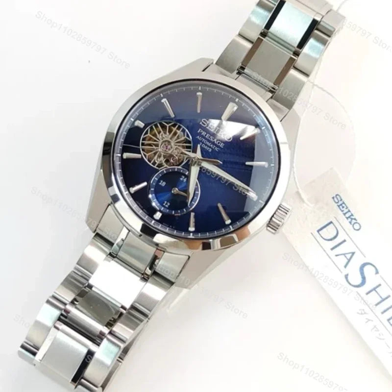 Pure Mechanical Fully Automatic Men'S Watch Hollowed Out Casual Sapphire Stainless Steel Fashionable Luxury SARJ003 Watchs