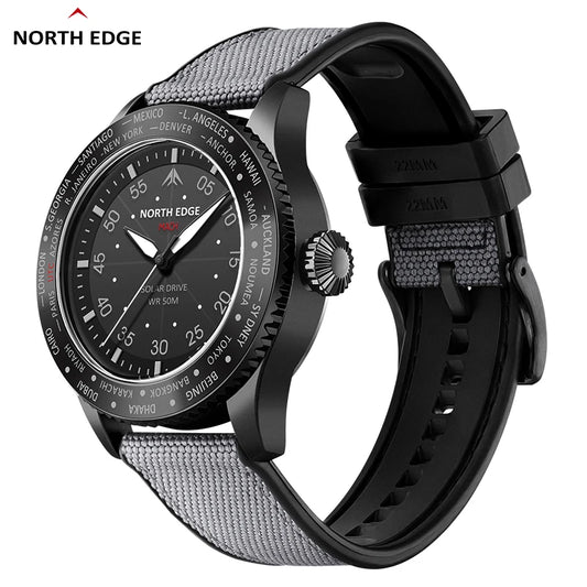 2024 MACH Solar Power Quartz Watch Men Waterproof 50M Men'S Pilot Sports Wristwatches Luminous Enviormentally Clock