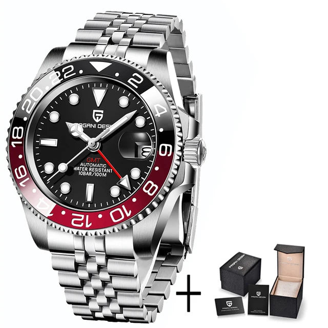 Sapphire Glass 40MM Ceramic GMT Mechanical Watches 100M Waterproof Classic Luxury Men Automatic Watch Reloj Hombre