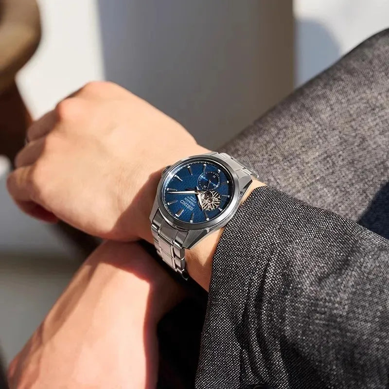 Pure Mechanical Fully Automatic Men'S Watch Hollowed Out Casual Sapphire Stainless Steel Fashionable Luxury SARJ003 Watchs