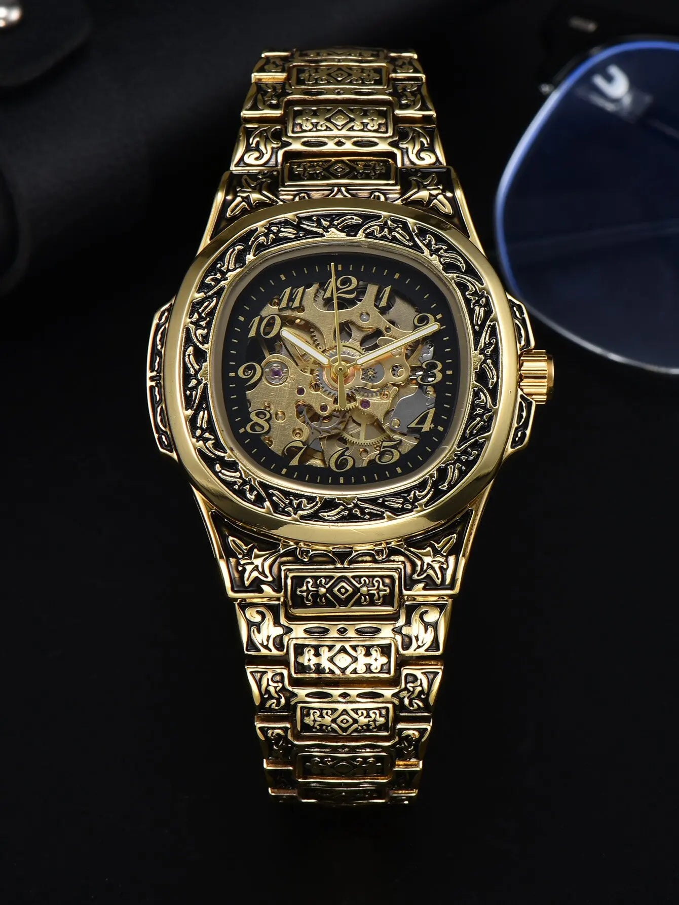 Automatic Mechanical Watch Alloy Steel Vintage Retro Luxury Waterproof Skeleton Ffordable 40Mm Wholesale Watch for Men