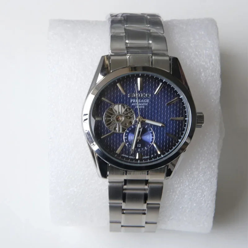 Pure Mechanical Fully Automatic Men'S Watch Hollowed Out Casual Sapphire Stainless Steel Fashionable Luxury SARJ003 Watchs