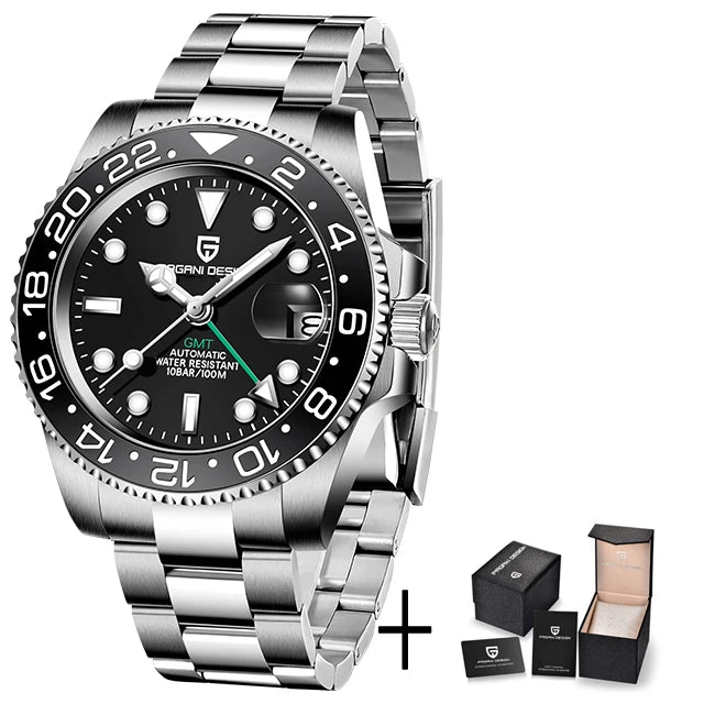 Sapphire Glass 40MM Ceramic GMT Mechanical Watches 100M Waterproof Classic Luxury Men Automatic Watch Reloj Hombre